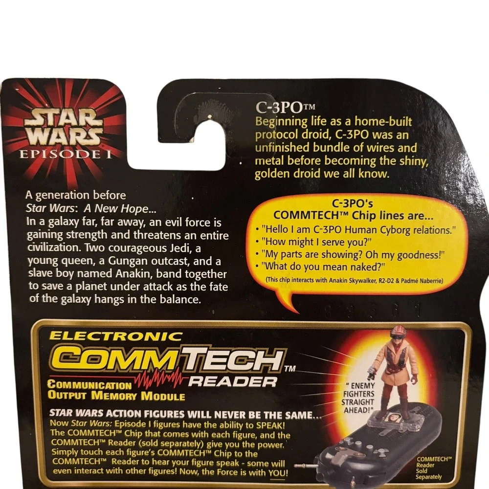 Star Wars‎ Episode I C-3PO CommTech Chip Action Figure 1999 New NIB